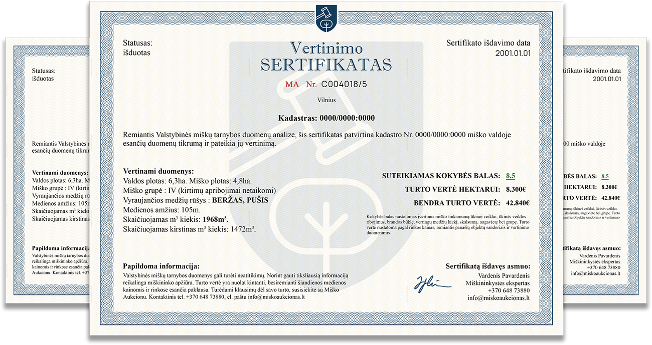 Miško vertinimo sertifikatas
